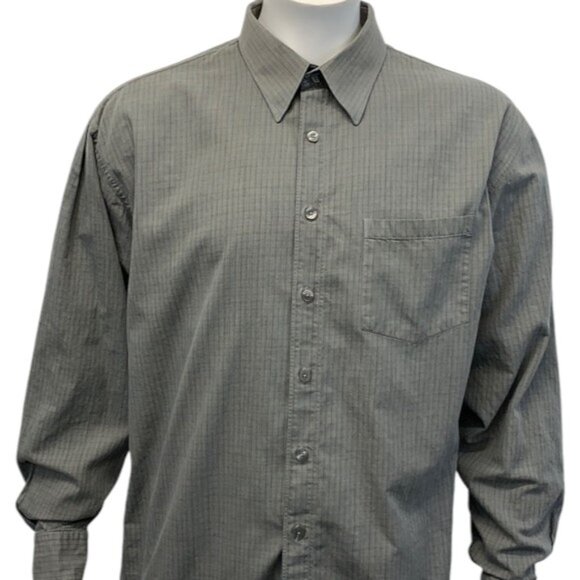 PERRY ELLIS PORTFOLIO Gray Shirt 17 1/2 34/35 - Picture 2 of 7
